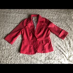 Coral Cropped Blazer